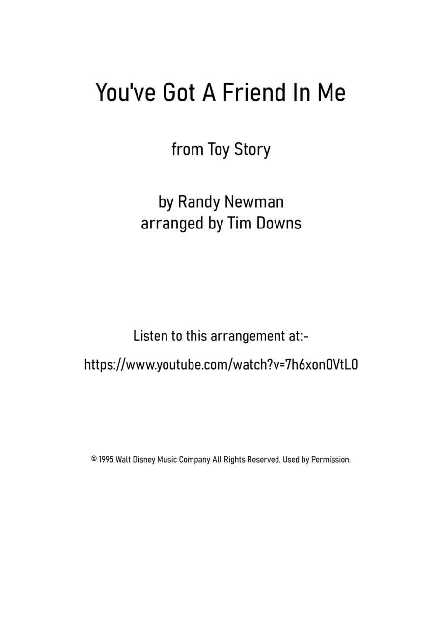 You've Got A Friend In Me Saxophone Quartet scores gallery preview page 1