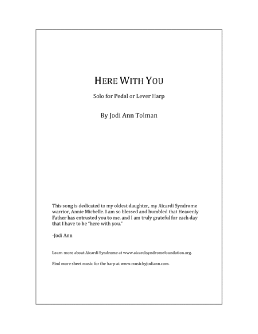 Here With You, Harp Solo Harp scores gallery preview page 2