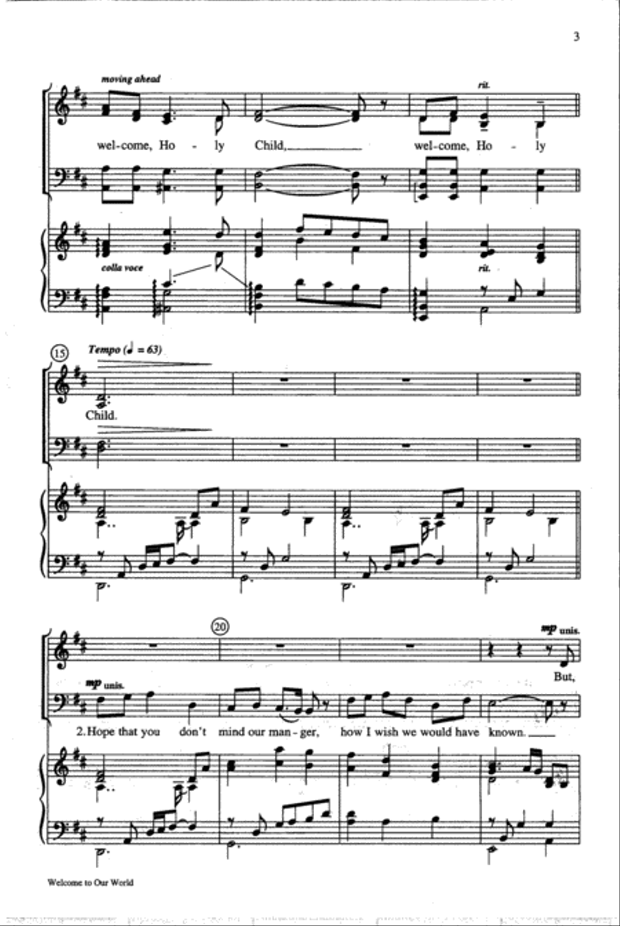 Welcome to Our World 4-Part scores gallery preview page 3