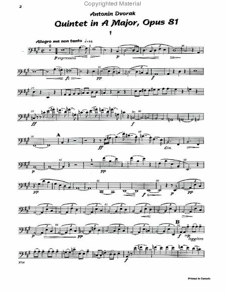 Dvorak - Quintet in A minor, Op. 81 image number null