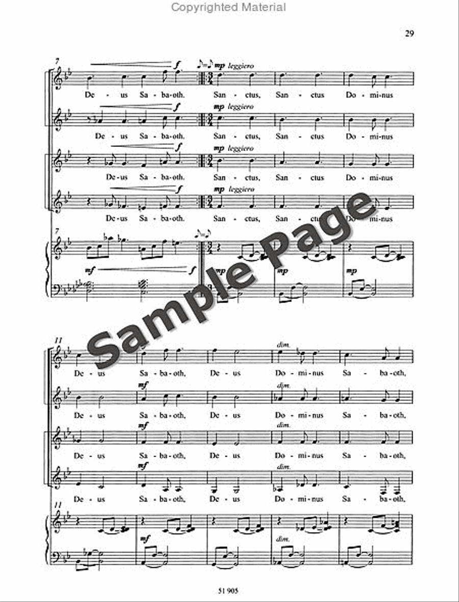 Missa Brevis SSAA scores gallery preview page 30