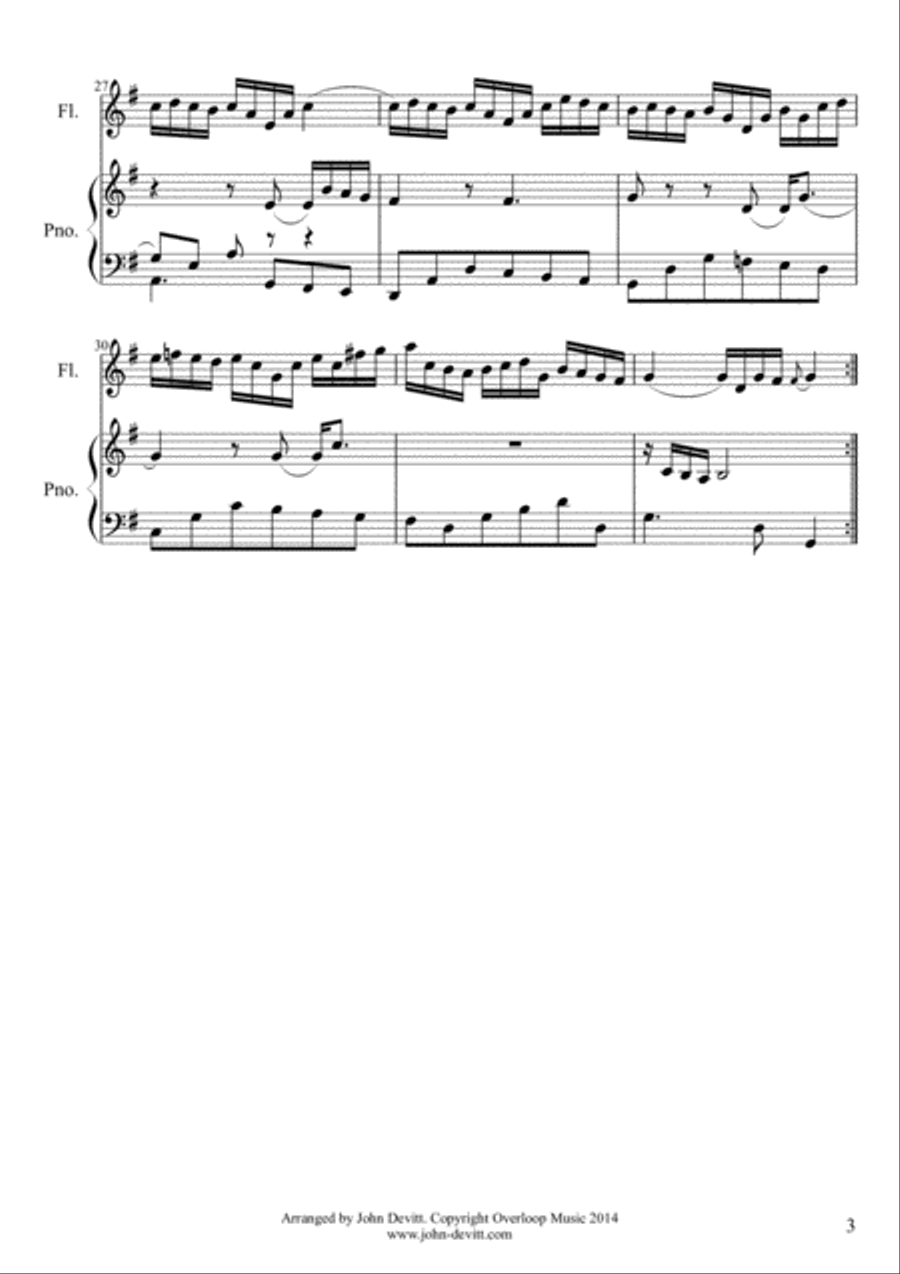 The Complete Goldberg Variations for Flute & Piano Woodwind Duet scores gallery preview page 4