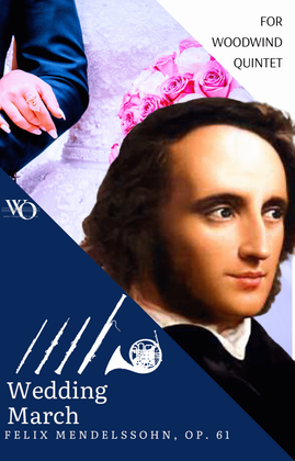 Book cover for Wedding March by Felix Mendelssohn Op 61 for Woodwind Quintet