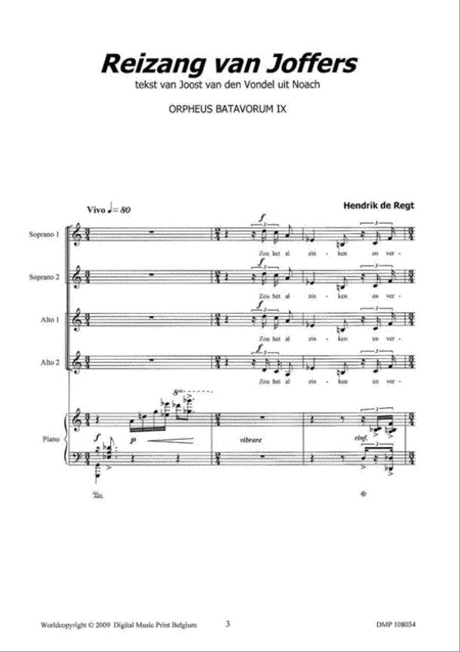Reizang Van Joffers Reizang Van Joffers Unison Choir scores gallery preview page 2