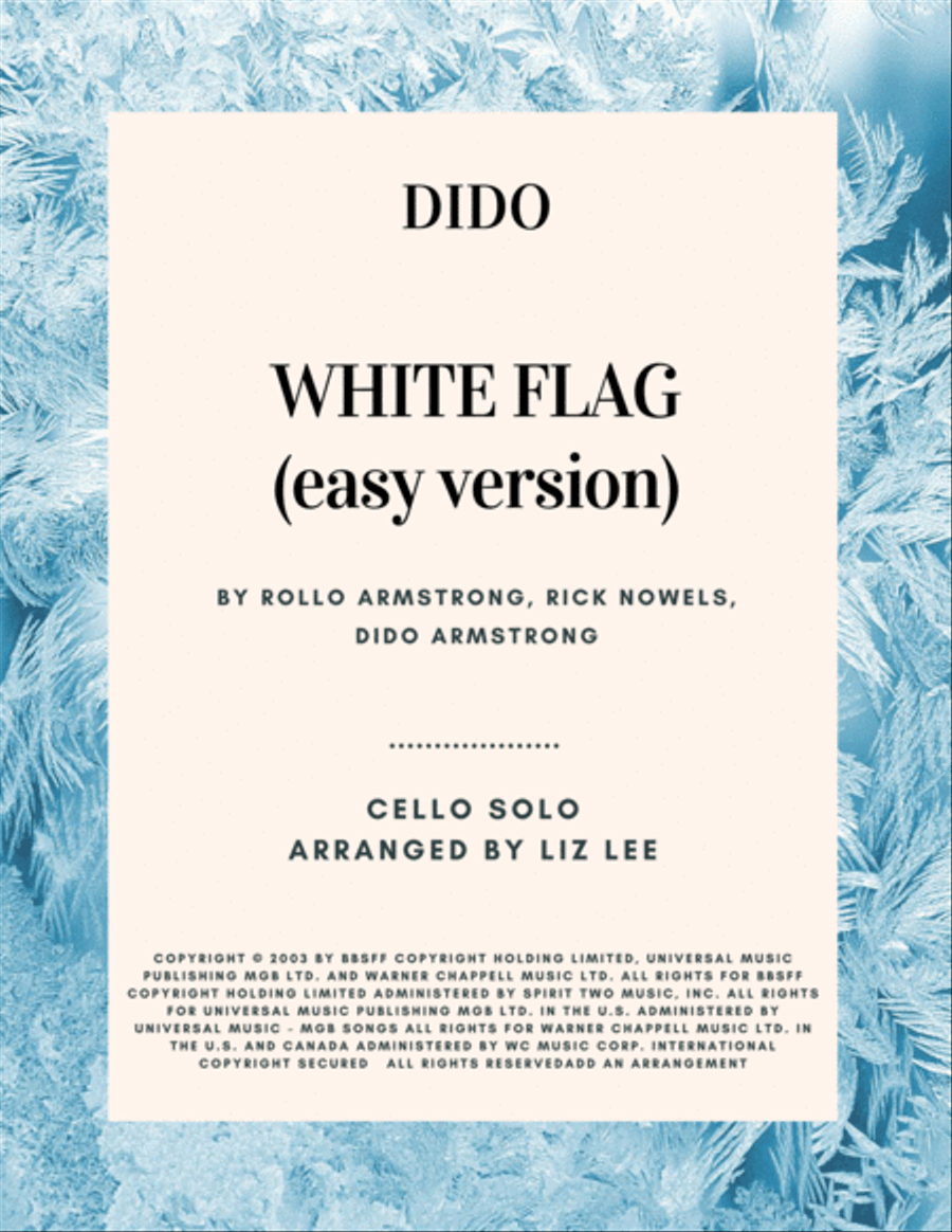 White Flag Cello Solo scores gallery preview page 1