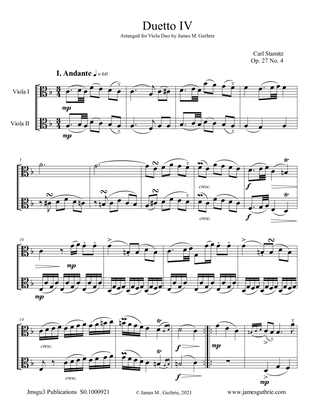 Stamitz: Duet Op. 27 No. 4 for Viola Duo