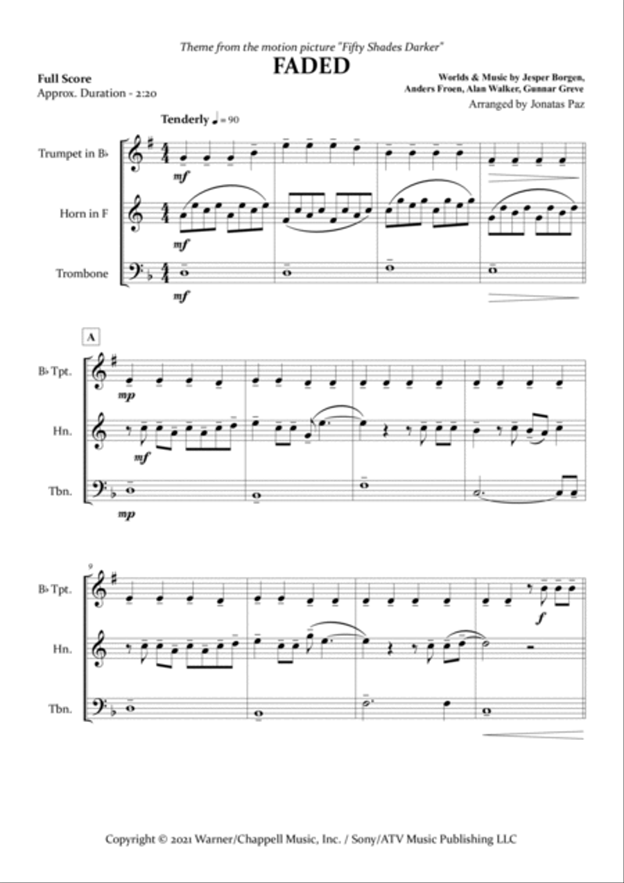 Faded Brass Ensemble scores gallery preview page 3