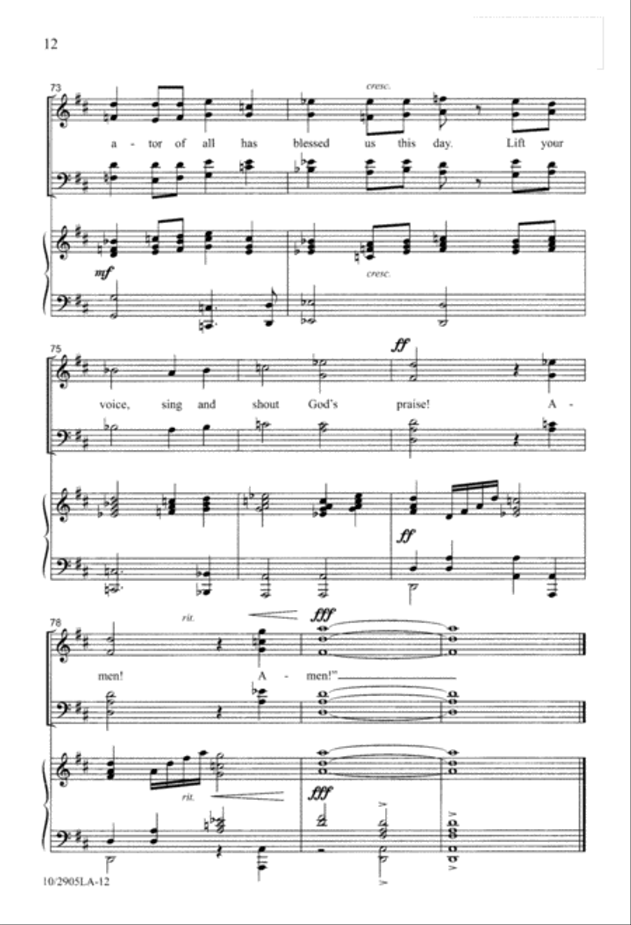 Shout to the Lord a New Song 4-Part scores gallery preview page 12