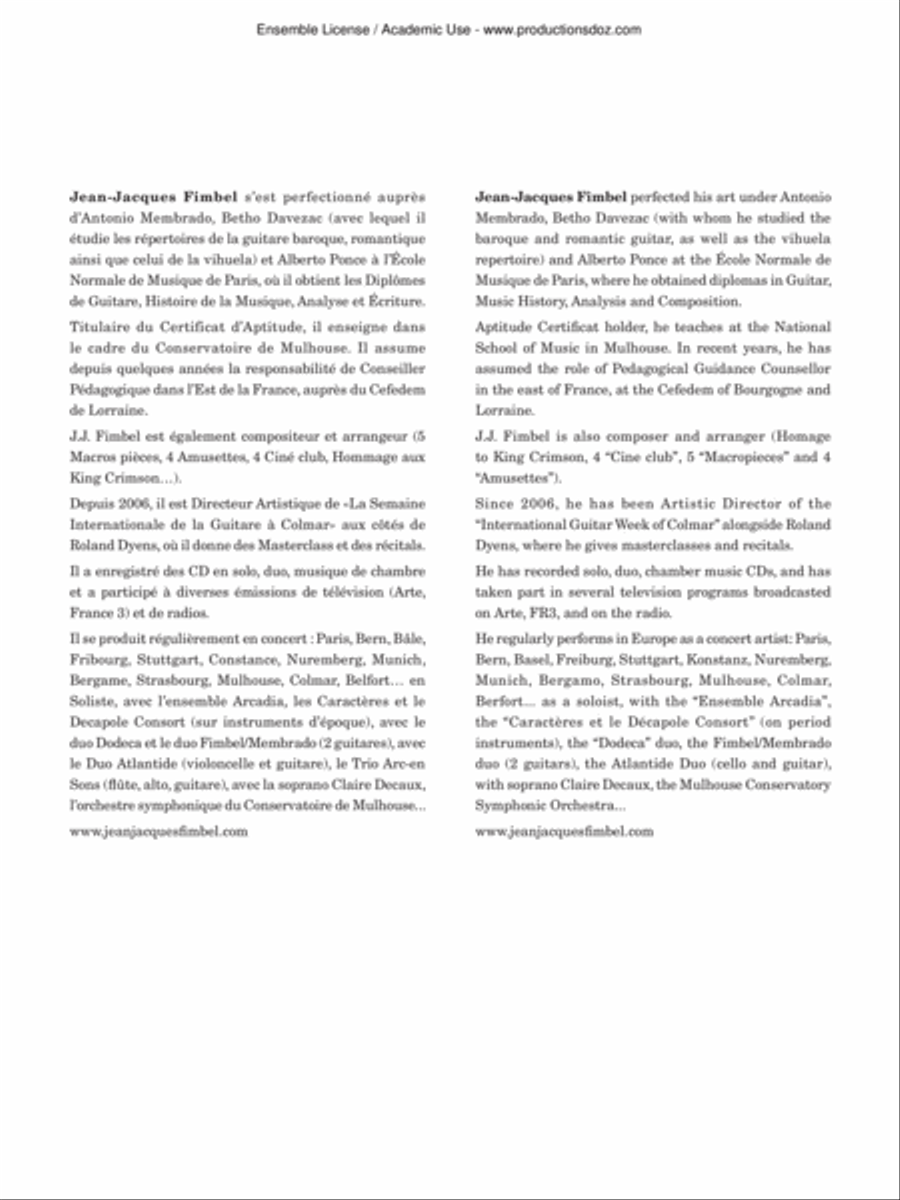 Mariposa Nocturna Classical Guitar scores gallery preview page 2