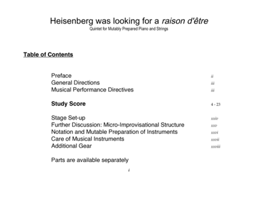 Heisenberg was looking for a raison d'être - Score Only image number null