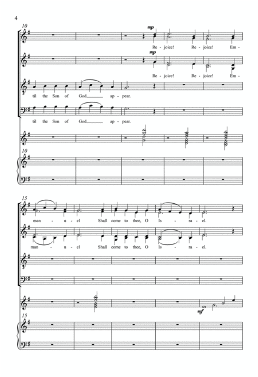 O Come, O Come, Emmanuel O Come, O Come, Emmanuel 4-Part scores gallery preview page 2