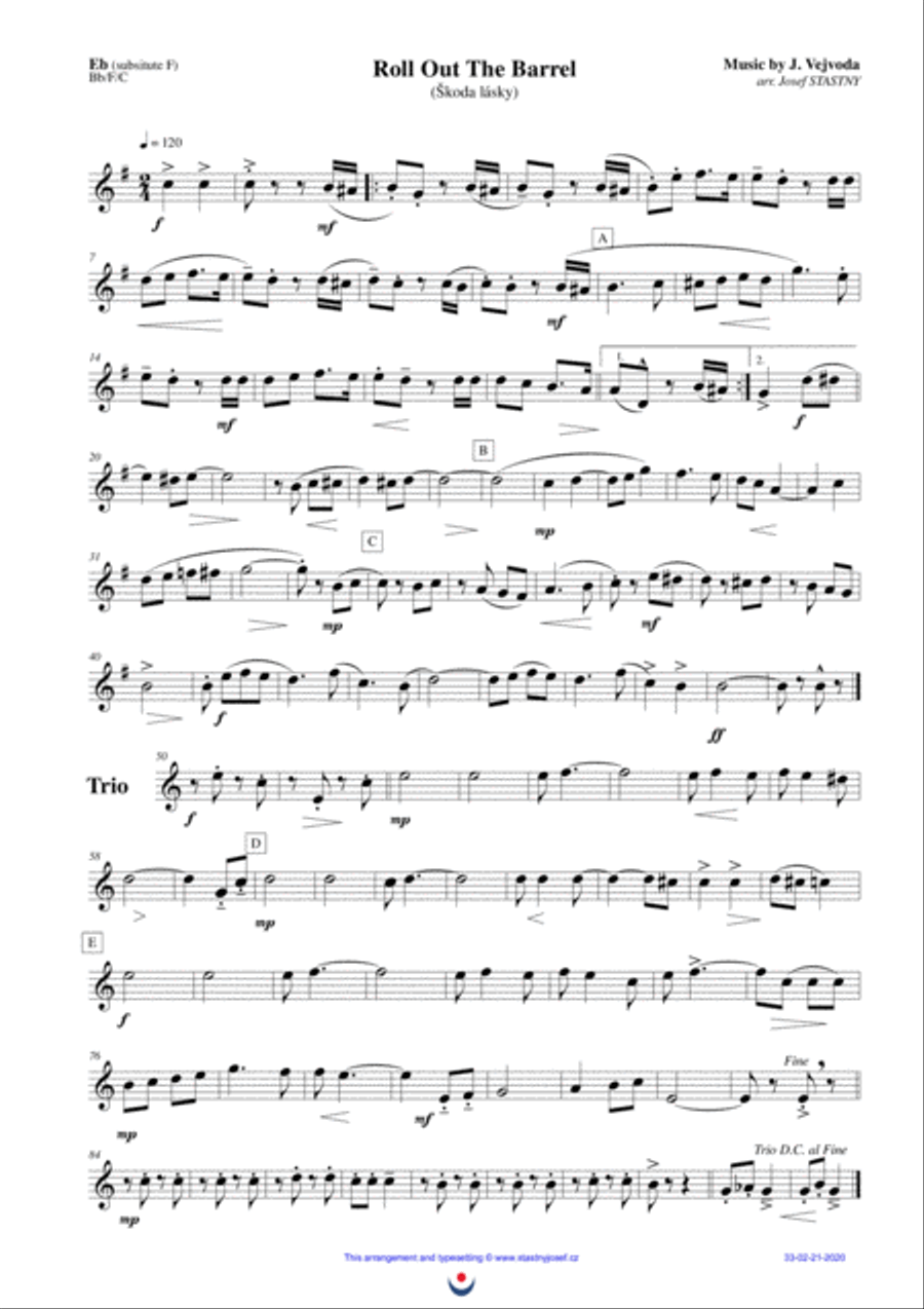 Roll Out The Barrel Roll Out The Barrel Brass Ensemble scores gallery preview page 4