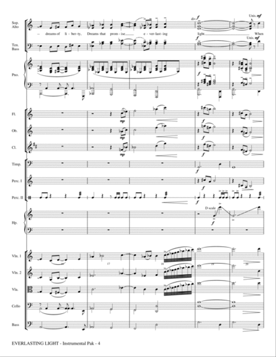 Everlasting Light - Score Choir scores gallery preview page 4