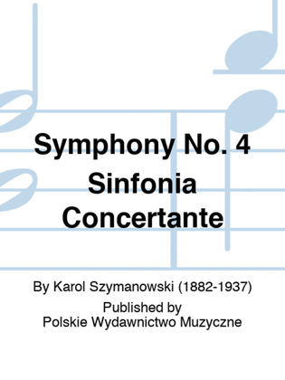 Book cover for Symphony No. 4 Sinfonia Concertante