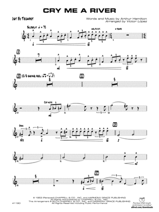 Cry Me a River: 1st B-flat Trumpet