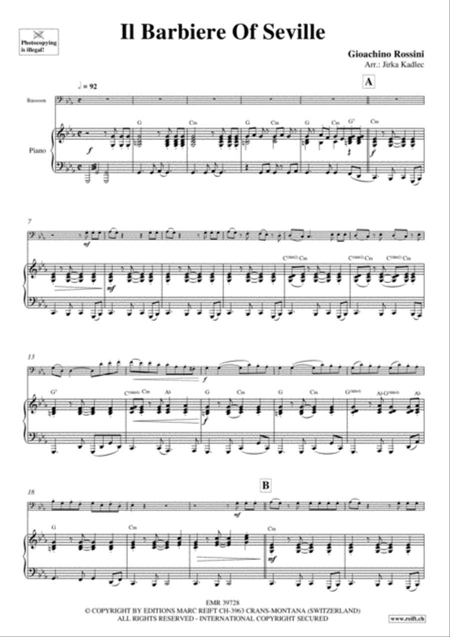 Il Barbiere Of Seville Bassoon Solo scores gallery preview page 4