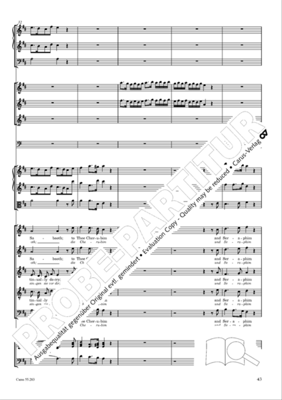 Te Deum for the Victory of Dettingen SSATB scores gallery preview page 60