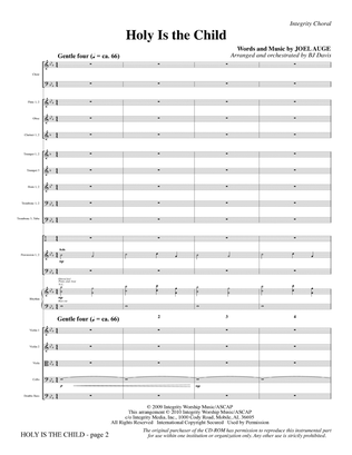 Holy Is The Child - Full Score