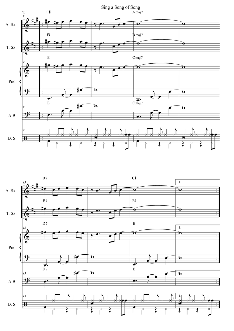 Sing A Song Of Song Small Ensemble scores gallery preview page 3