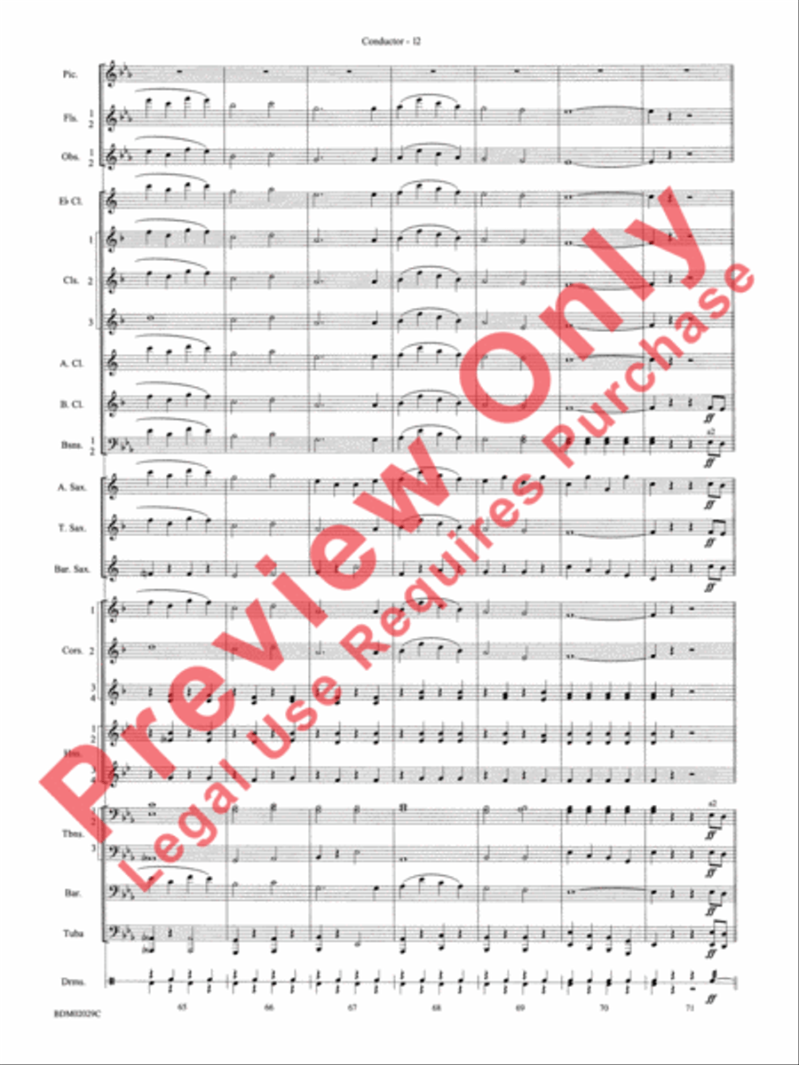 George Washington Bicentennial March Concert Band scores gallery preview page 15