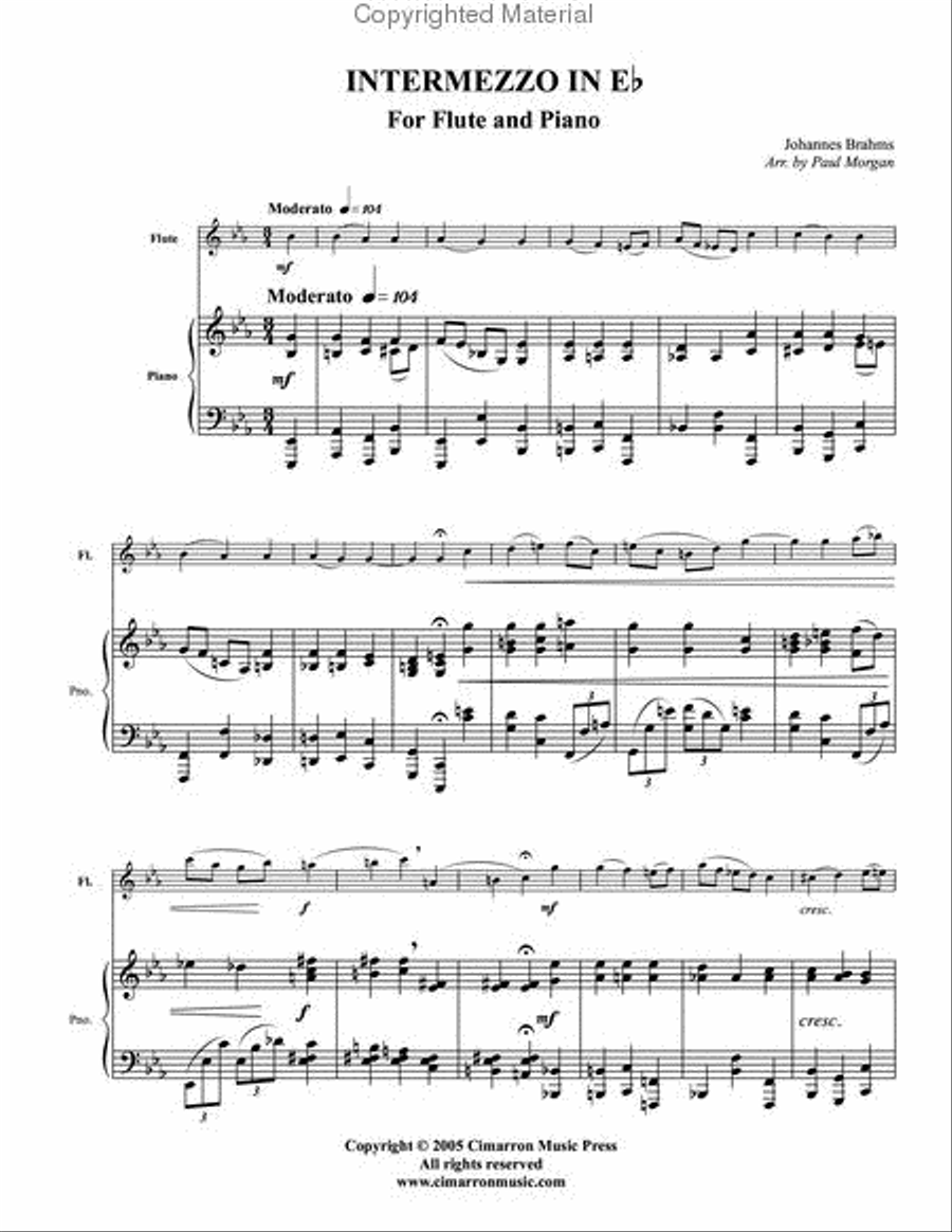 Intermezzo in Eb Major Intermezzo in Eb Major Flute Solo scores gallery preview page 2