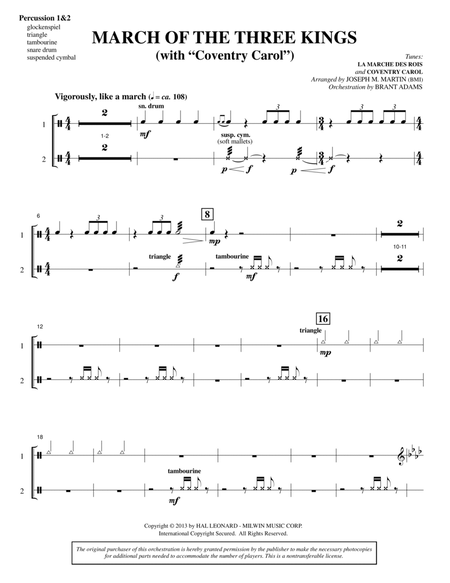 March Of The Three Kings (from A Symphony Of Carols) - Percussion 1 & 2