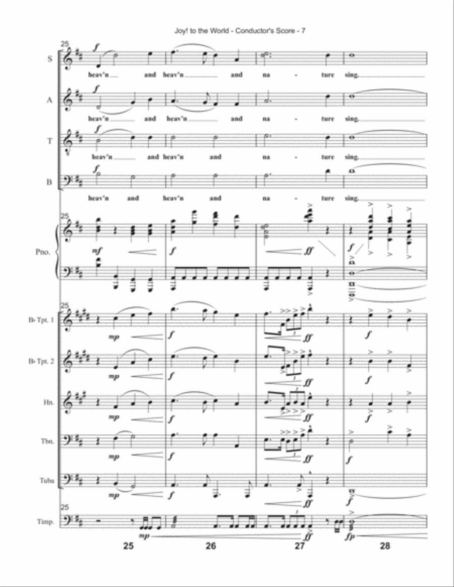 Joy! to the World - Brass and Percussion Score and Parts Choir scores gallery preview page 10