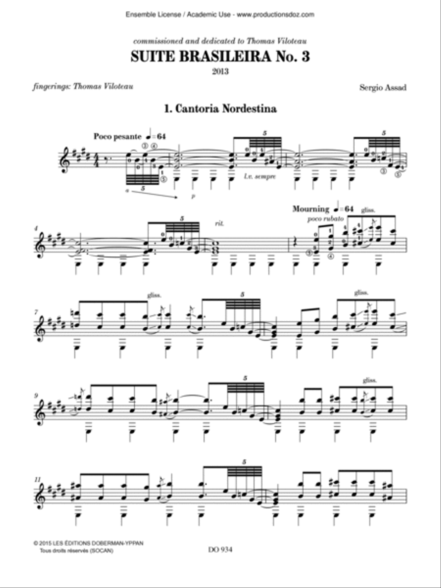 Suite Brasileira No. 3 Classical Guitar scores gallery preview page 2