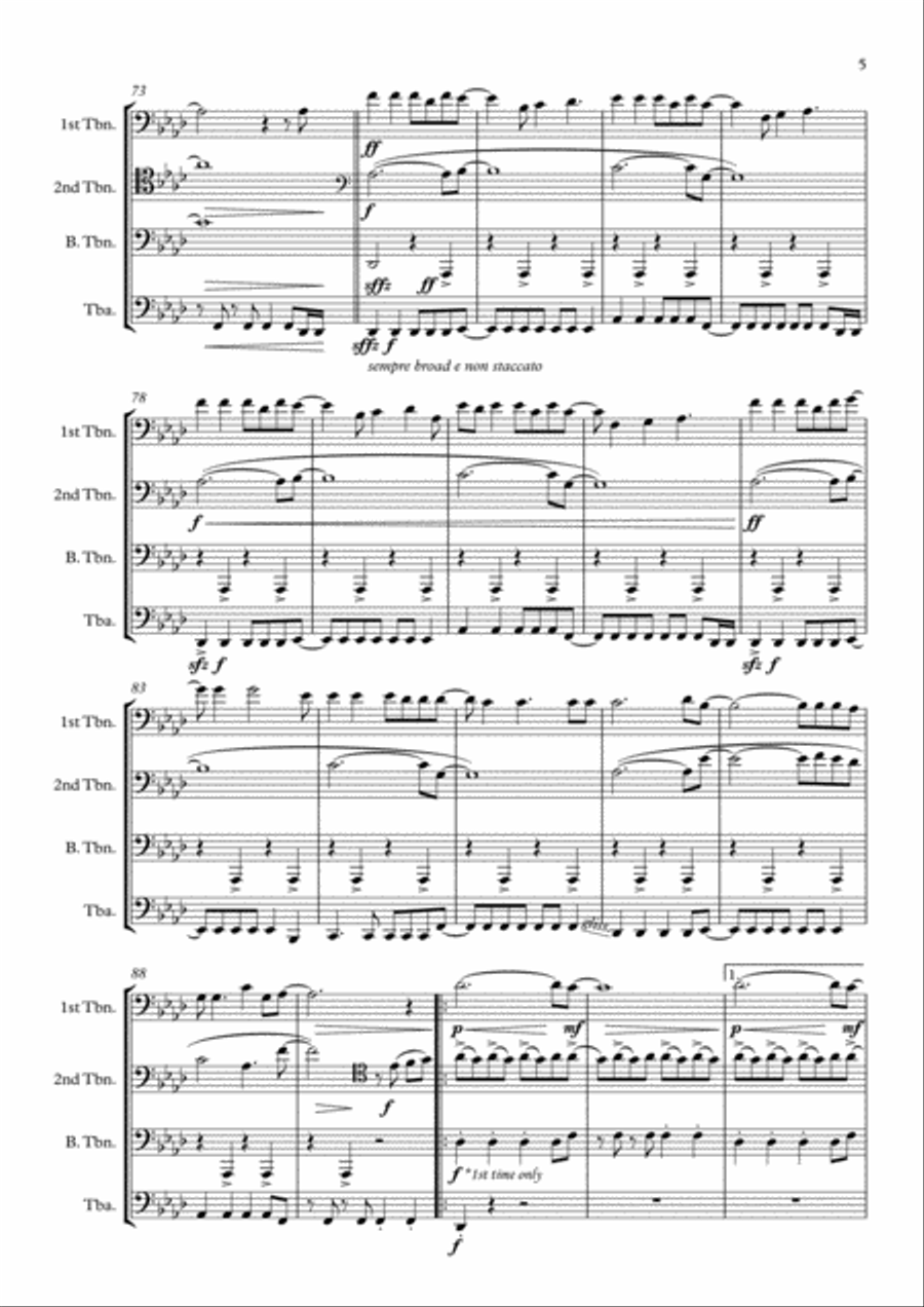 Viva La Vida Viva La Vida Brass Ensemble scores gallery preview page 5