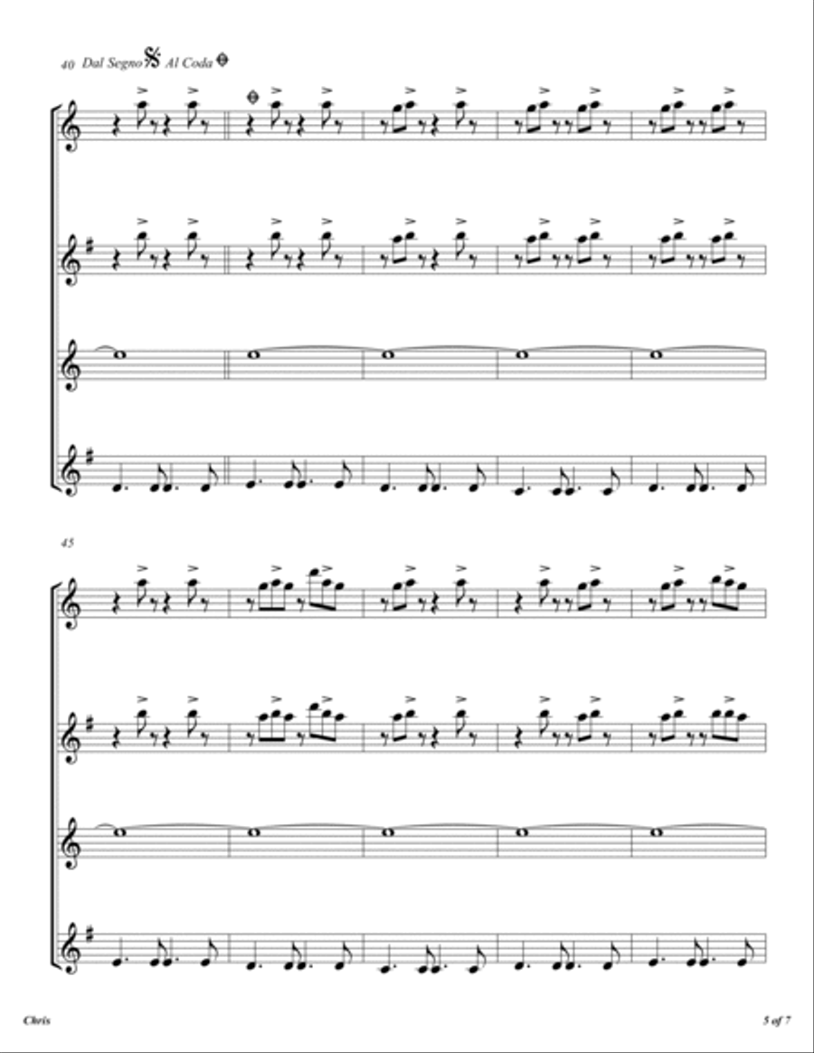 Chris Chris Woodwind Quartet scores gallery preview page 6