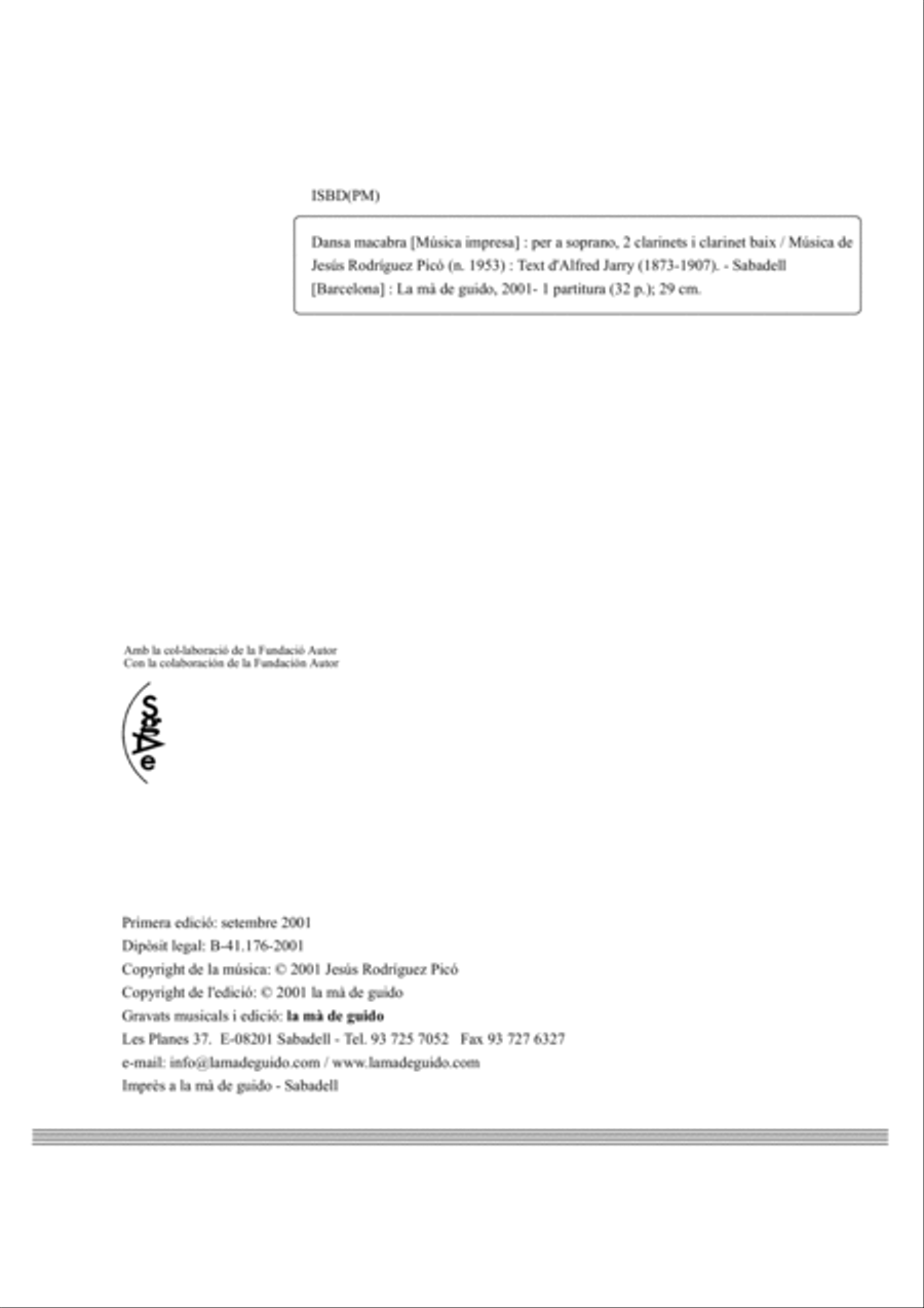 Dansa macabra Small Ensemble scores gallery preview page 2