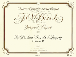 Book cover for Eighteen Chorals Of Leipzig (organ)