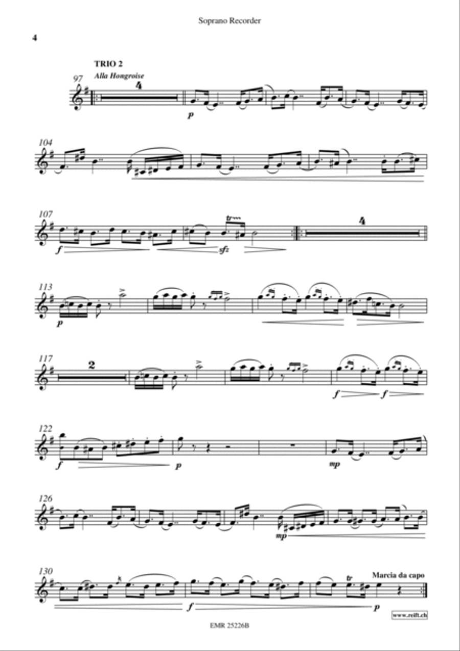 2 Marches Soprano Recorder scores gallery preview page 5