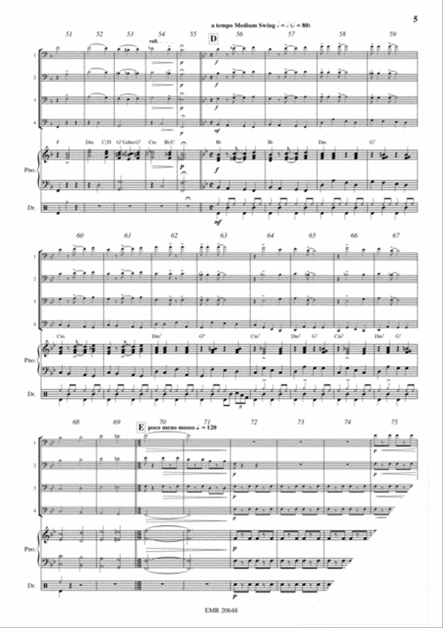 Movie Sequences Trombone Quartet scores gallery preview page 5