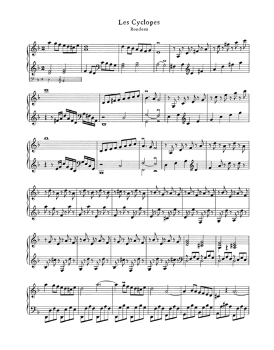 Les Cyclopes / Les Sauvages for Keyboard Harpsichord scores gallery preview page 2