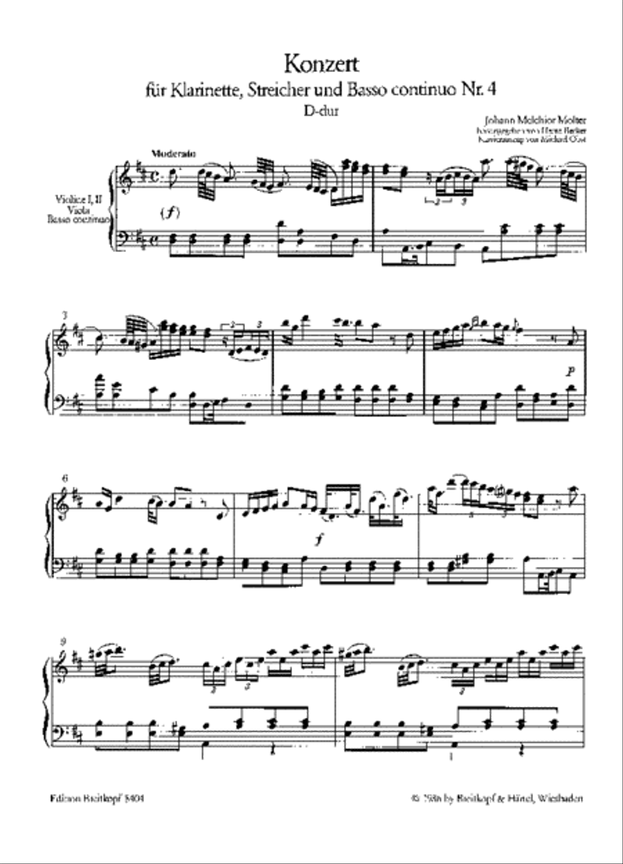 Clarinet Concerto No. 4 in D major Clarinet Solo scores gallery preview page 2