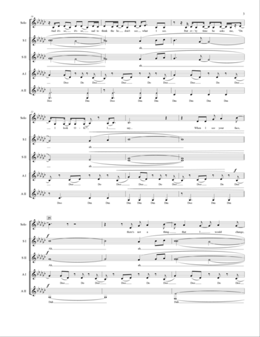 Just The Way You Are SSA scores gallery preview page 4