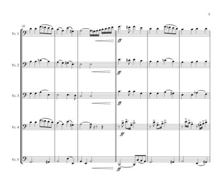 Ukrainian National Anthem for Cello Quintet MFAO World National Anthem Series image number null