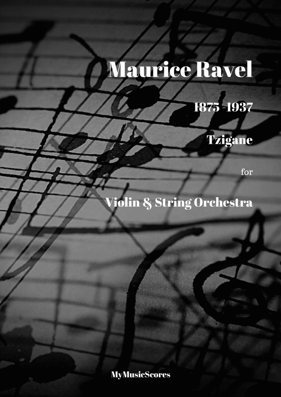 Ravel Tzigane for Violin and String Orchestra String Orchestra scores gallery preview page 1