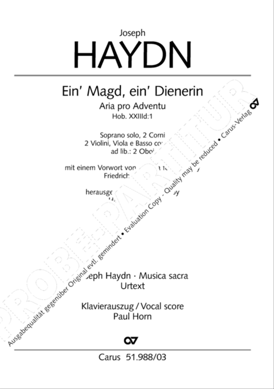 Ein' Magd, ein' Dienerin Soprano Voice scores gallery preview page 2