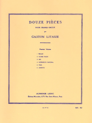 Book cover for Douze Pieces pour Grand Orgue