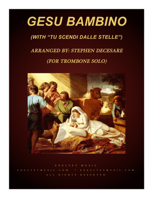 Book cover for Gesu Bambino (with "Tu Scendi Dalle Stelle") (for Trombone solo and Piano)