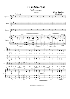 Tu es Sacerdos - Motet for Choir SAB and organ