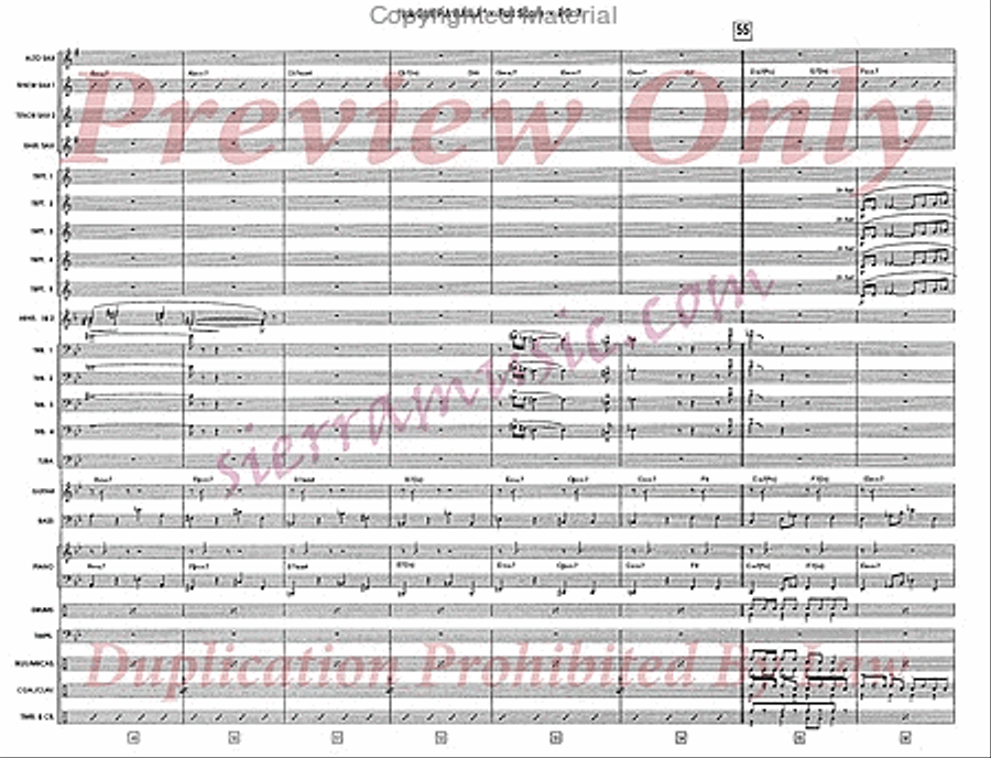 La Guera Baila (The Fair One Dances) Jazz Ensemble scores gallery preview page 8