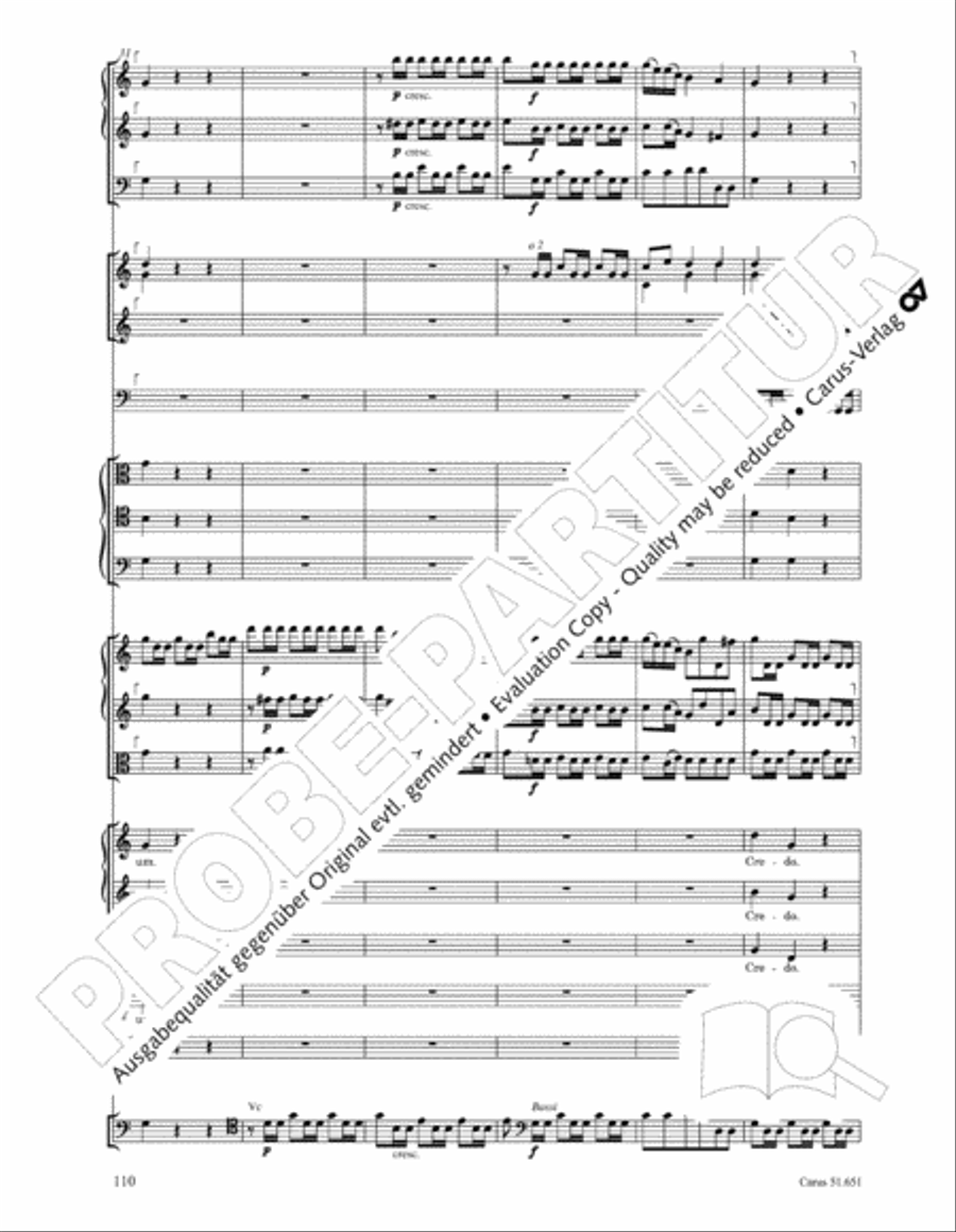 C Minor Mass, K. 427 (Missa in c KV 427) 4-Part scores gallery preview page 126