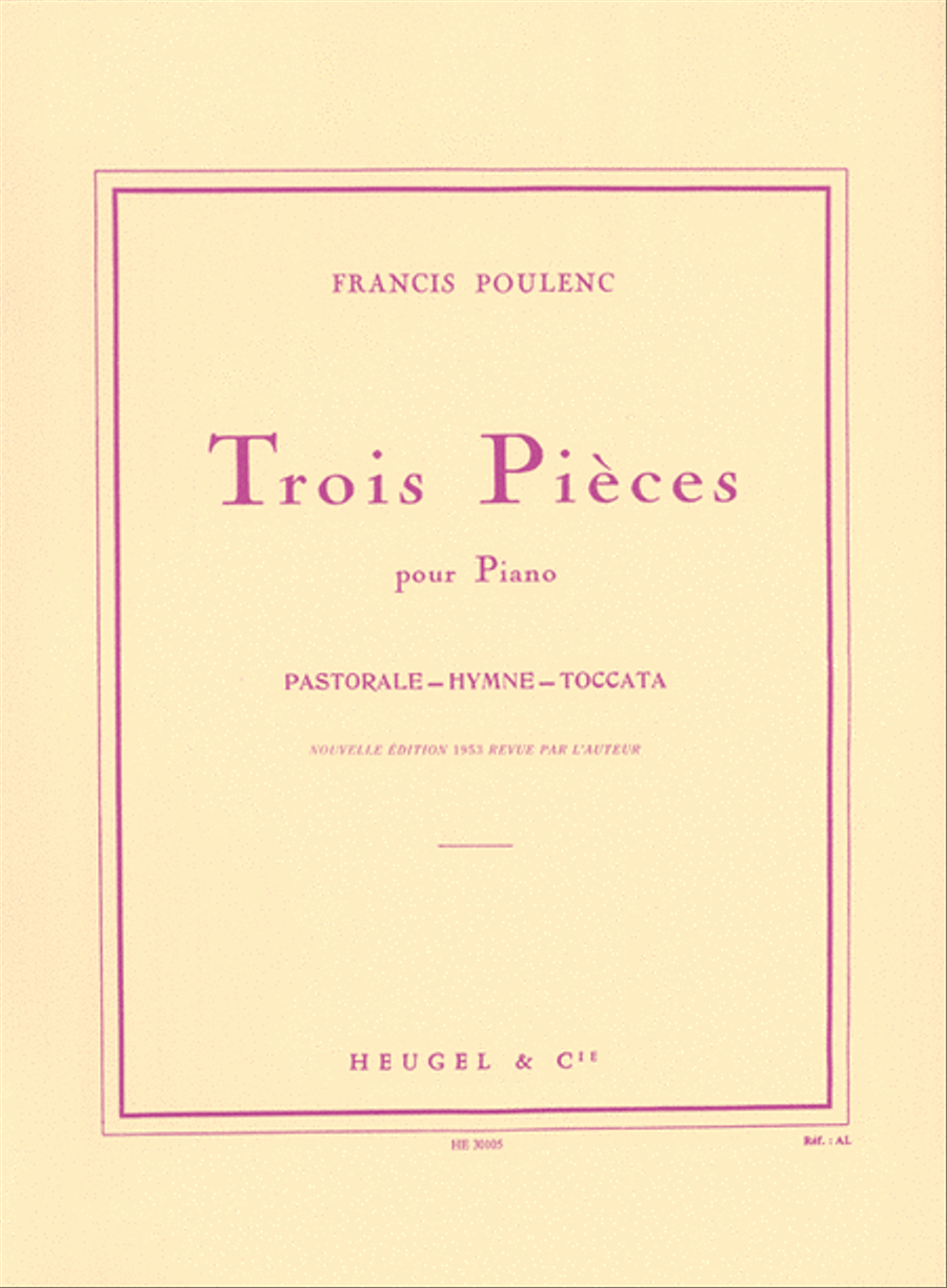Trois Pieces pour Piano Piano Solo scores gallery preview page 1