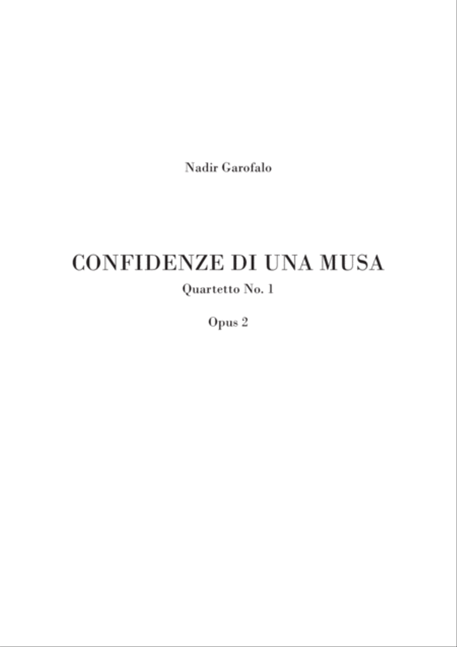String Quartet no. 1 - Confidences of a Muse String Quartet scores gallery preview page 1
