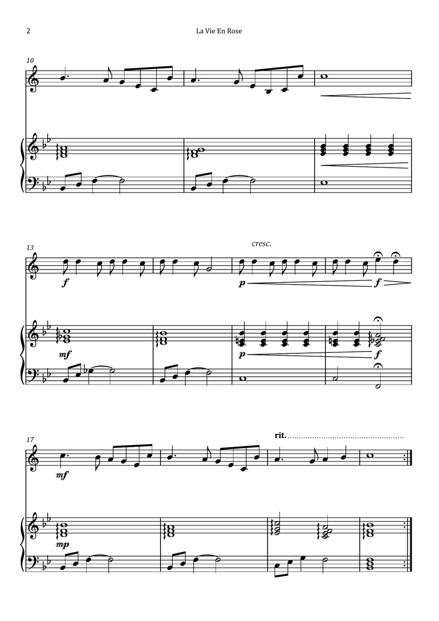 La Vie En Rose Chamber Music scores gallery preview page 2