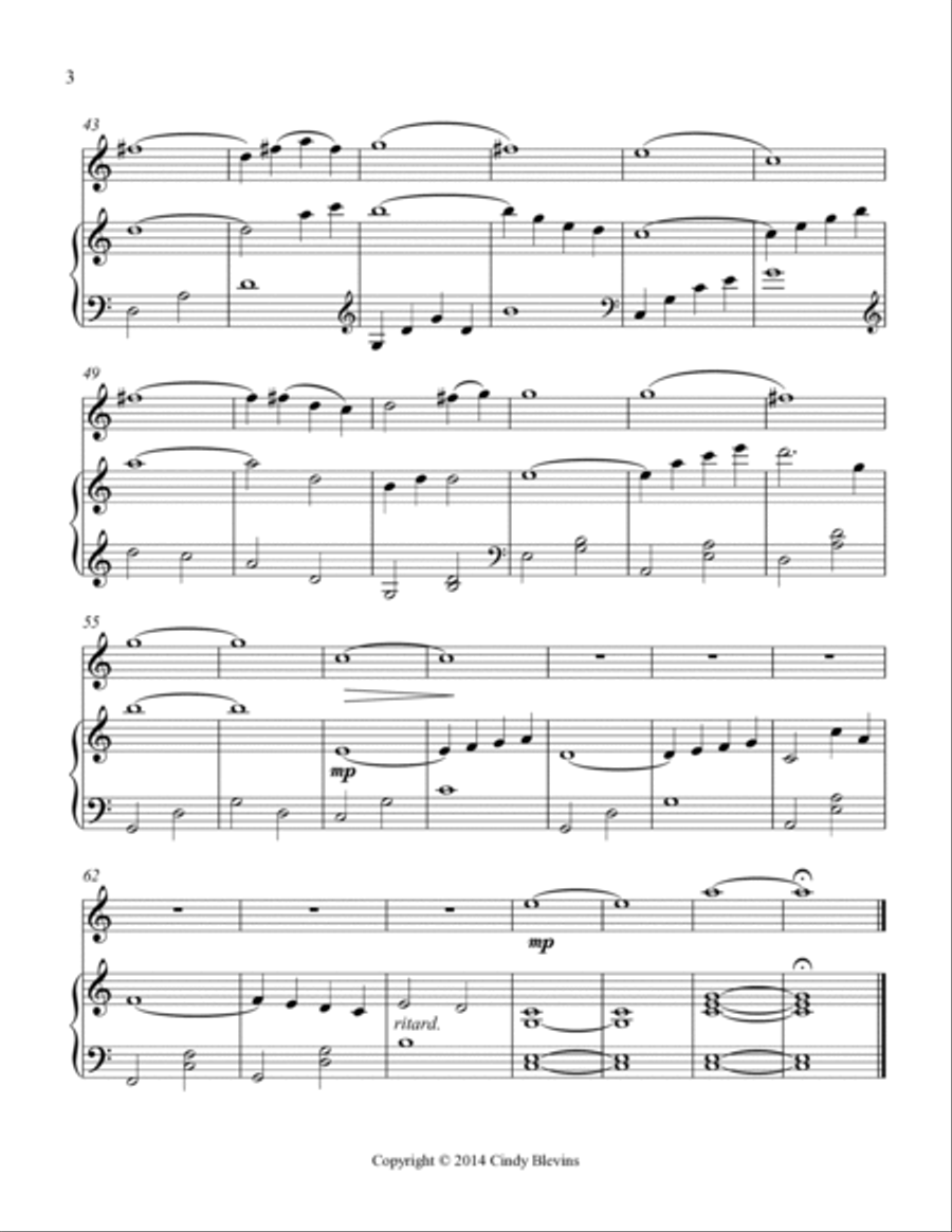 Arioso, for Harp and Native American Flute Flute scores gallery preview page 4
