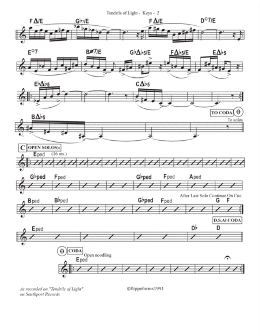 TENDRILS OF LIGHT - The Globaljazz Series - Indo-Jazz Fusion - Concert and Bb parts Jazz Ensemble scores gallery preview page 3